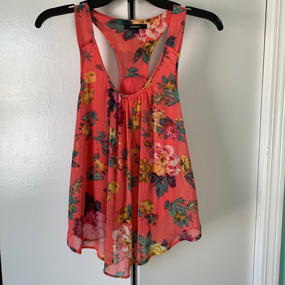 Pink Floral Crop Top